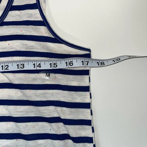 Maurices NWT 24/7 White & Blue Striped Flecked Forever Tank Top Medium Women’s - Picture 7 of 11